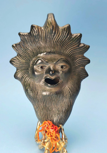 Ceramic sun god - sun, mask