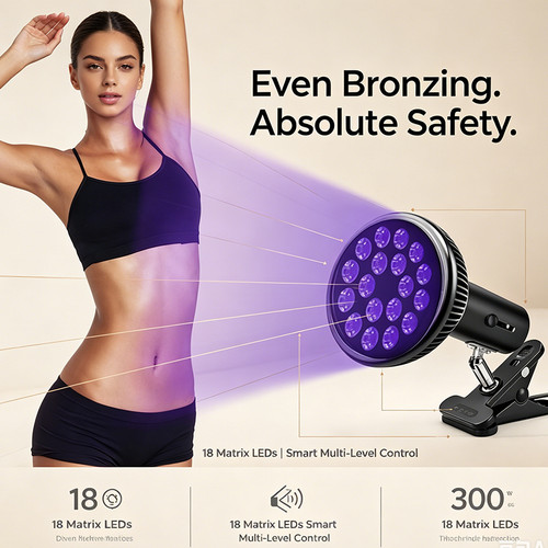 54w clip tanning lamp - 54w, clip‑on